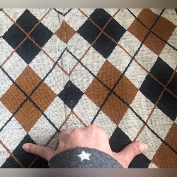 Vintage Leslie J Argyle Shift Dress Union Made ILGWU M Please See Measurements - Picture 12 of 12